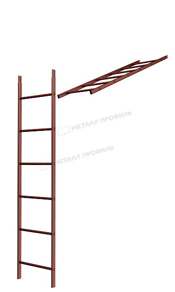 Лестница кровельная стеновая дл. 1860 мм без кронштейнов (3011) ― приобрести в Компании Металл Профиль по приемлемым ценам.