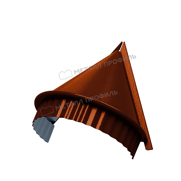 Заглушка конька круглого конусная (AGNETA-03-Copper\Copper-0.5) ― заказать по приемлемым ценам в Компании Металл Профиль.